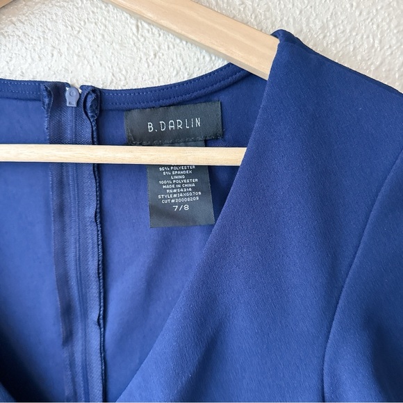 B. Darlin Fit & Flare Navy Blue Mini Dress - Size 7/8 - Picture 4 of 10